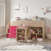 Thumbnail for your product : Very Mico Mid Sleeper Bed With Pull-Out Desk And Storage Oak Effect/Pink Mid Sleeper Only