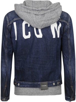 DSQUARED2 Denim Buttoned Hoodie