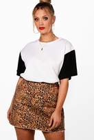 Thumbnail for your product : boohoo Plus Contrast Sleeve Sweat Top