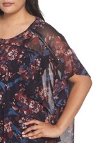 Thumbnail for your product : Sejour Plus Size Women's Ruffle Mesh Top