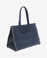 Thumbnail for your product : Valentino Rockstud Medium Leather Tote: Indigo