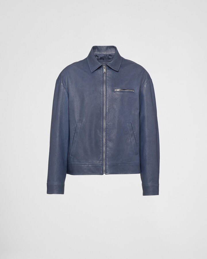 Prada Leather Jacket Mens | ShopStyle