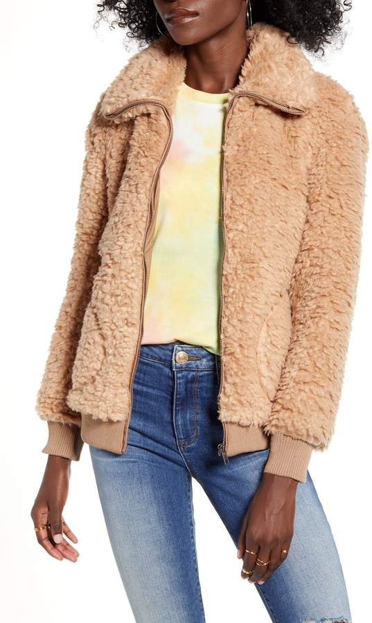 bb dakota teddy bomber jacket