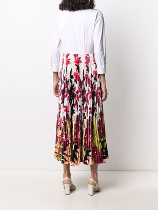 Sara Roka Panelled Floral-Print Shirtdress