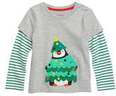 Thumbnail for your product : Boden Penguin Fun Applique Layered Sleeve T-Shirt
