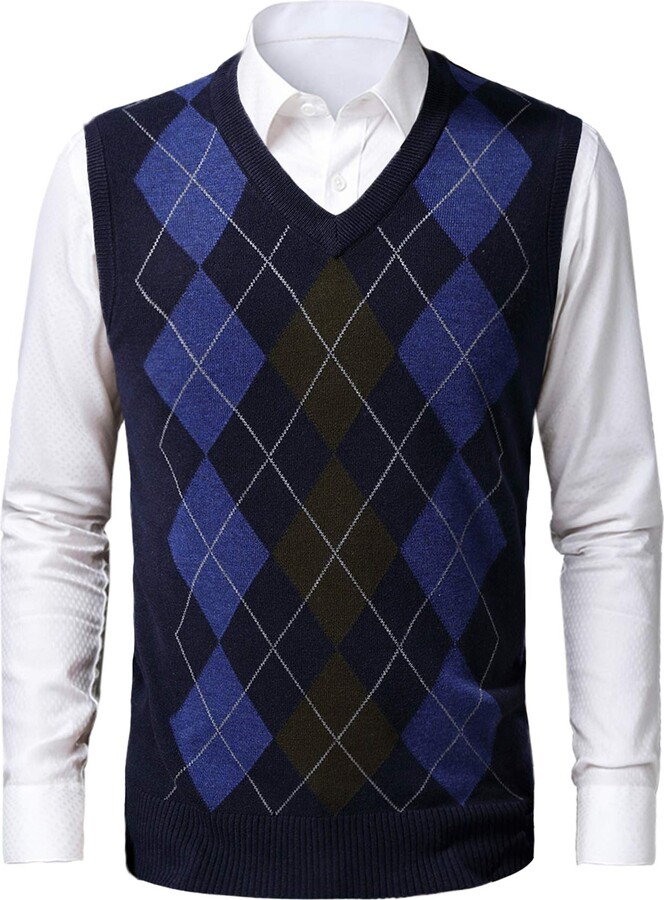 Sleeveless Sweater Mens Argyle Jumper Uk Polo Ralph Lauren Argyle