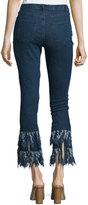Thumbnail for your product : Nicholas Frayed-Hem Cropped Flare-Leg Jeans, Mid Blue