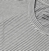 Thumbnail for your product : Balmain Button-Embellished Striped Cotton-Jersey T-Shirt