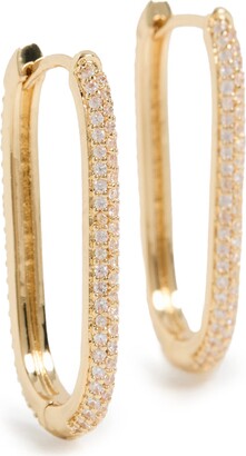 Jules Smith Designs Women's Crystal Oval Hoops