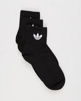 Thumbnail for your product : adidas Black Crew Socks - Mid-Cut Crew Socks 3-Pack