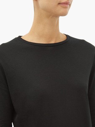 Raey Half-sleeve Cotton-jersey T-shirt - Black
