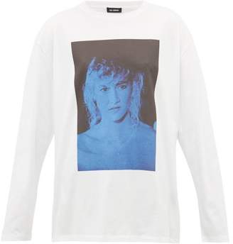 Raf Simons Blue Velvet Print Cotton Jersey T Shirt - Womens - White