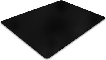 Floortex Advantagemat® Black Vinyl Rectangular Chair Mat For Hard Floor
