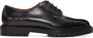 Common Projects Woman By Woman by SSENSE Exclusive Black Leather Derbys