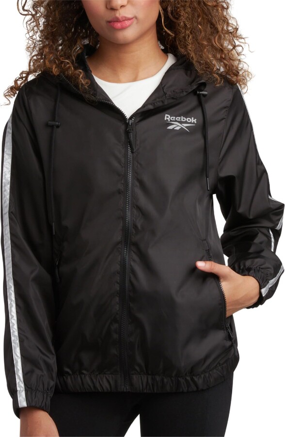 Reebok Womens Windbreaker Jacket Lightweight Water and Wind