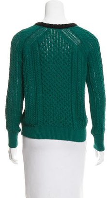 Band Of Outsiders Linen-Blend Cable Knit Sweater w/ Tags