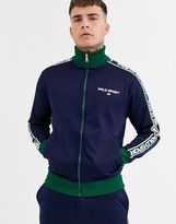 Thumbnail for your product : Polo Ralph Lauren Ralph Lauren Sport Capsule logo taping full zip tricot track top in navy
