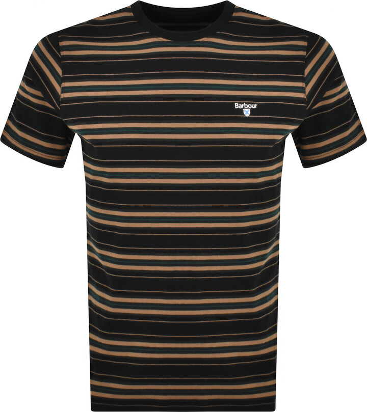 Barbour Boldron Stripe T Shirt Black ShopStyle
