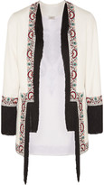 Thumbnail for your product : Talitha Embroidered fringed silk-twill jacket