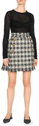 Dolce & Gabbana Check-Print Button-Detail Skirt
