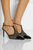 Thumbnail for your product : Reed Krakoff Mesh and patent-leather T-bar pumps
