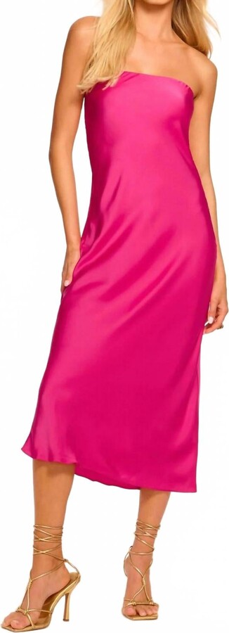 Ramy Brook Shauna Strapless Dress In Pink Petunia