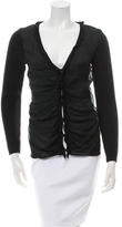 Thumbnail for your product : Philosophy di Alberta Ferretti Silk Ruched Cardigan