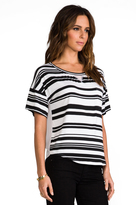Thumbnail for your product : Heather Silk Back Stripe Tee