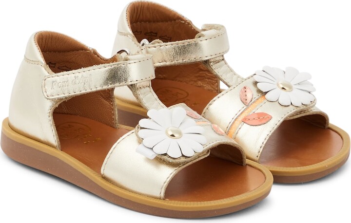 Pom D'Api Poppy Daisy metallic leather sandals