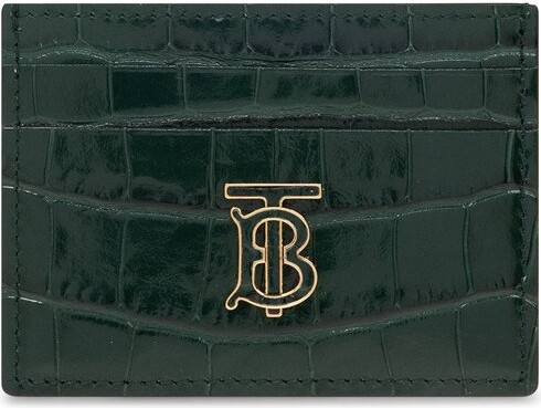 Burberry TB Monogram-Plaque Leather Cardholder