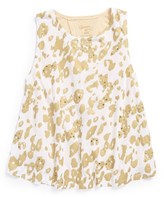 Thumbnail for your product : Flowers by Zoe 'Leopard' Open Back Tank (Little Girls)