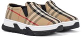 Thumbnail for your product : Burberry Children Vintage Check canvas slip-on sneakers