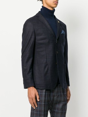 Paoloni Fitted Blazer With Pocket Square