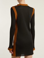 Thumbnail for your product : Wales Bonner Ribbed-knit Kangaroo-pocket Dress - Black Multi