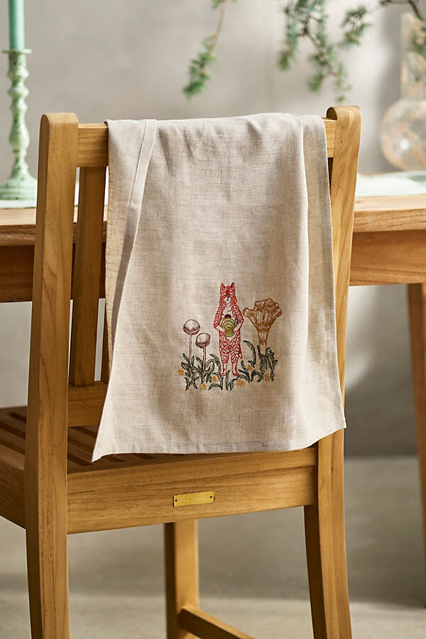 Coral Tusk Mushroom Fox Dish Towel at Terrain