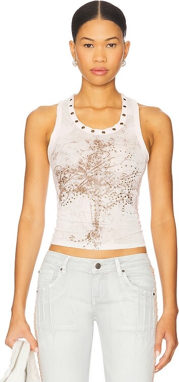 Lace Jersey Tank