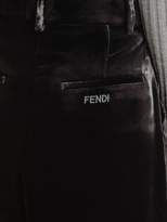 Thumbnail for your product : Fendi Wide-leg Velvet Trousers - Womens - Black