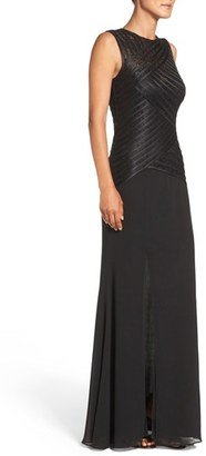 JS Collections Women's Mixed Media Gown