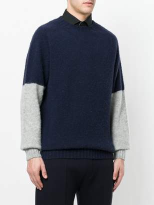 YMC contrast sleeve sweater