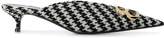 Thumbnail for your product : Balenciaga BB Knife houndstooth mules