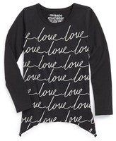 Thumbnail for your product : Munster 'I Think I Love You' Long Sleeve Tee (Toddler Girls & Little Girls)