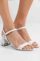 Thumbnail for your product : Miu Miu Crystal-embellished Patent-leather Sandals