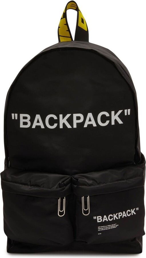 Off-White Slogan-Print Zip-Fastening Backpack - ShopStyle