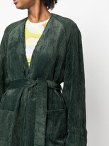 Thumbnail for your product : Alysi Ribbed-Knit Velvet Coat