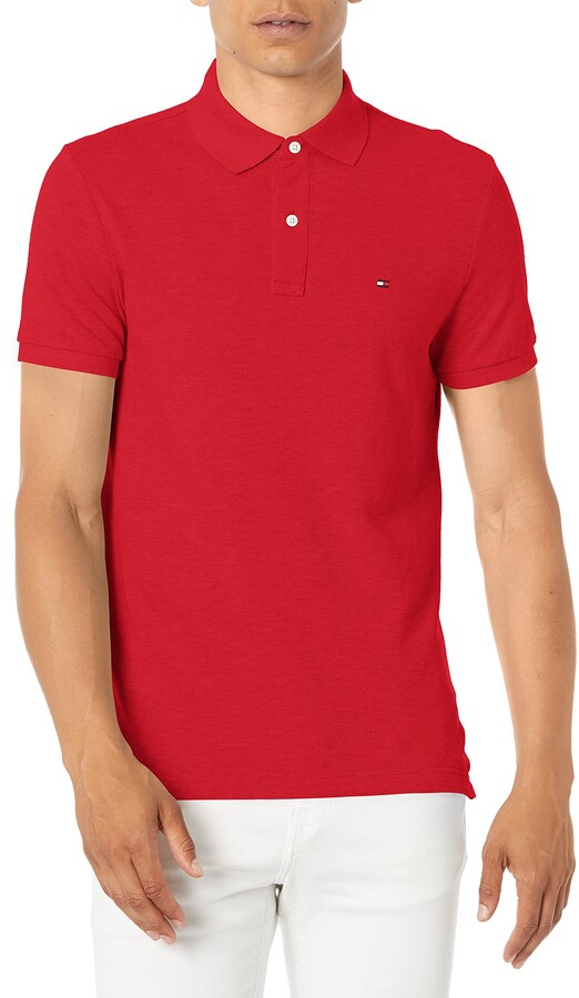 Tommy Hilfiger Men's Short Sleeve Polo Shirt in Custom Fit 