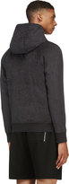 Thumbnail for your product : Paul Smith Petrol Blue Faux Suede Hoodie