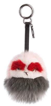 Fendi Mink & Fox Fur Buggies Bag Charm w/ Tags