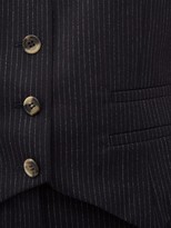 Thumbnail for your product : Gabriela Hearst Zelos Pinstriped Wool-blend Waistcoat - Navy White