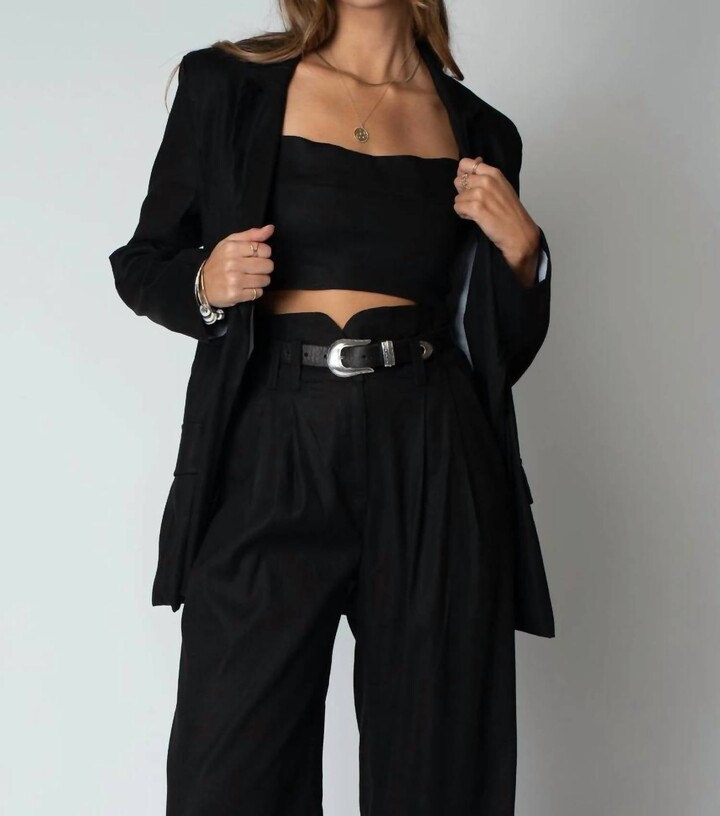 Stillwater The Linen Blazer In Black