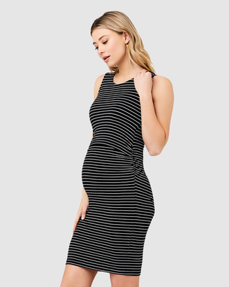 Ripe Maternity Women's Stripe Dresses - Mia Sleeveless Nursing Dress